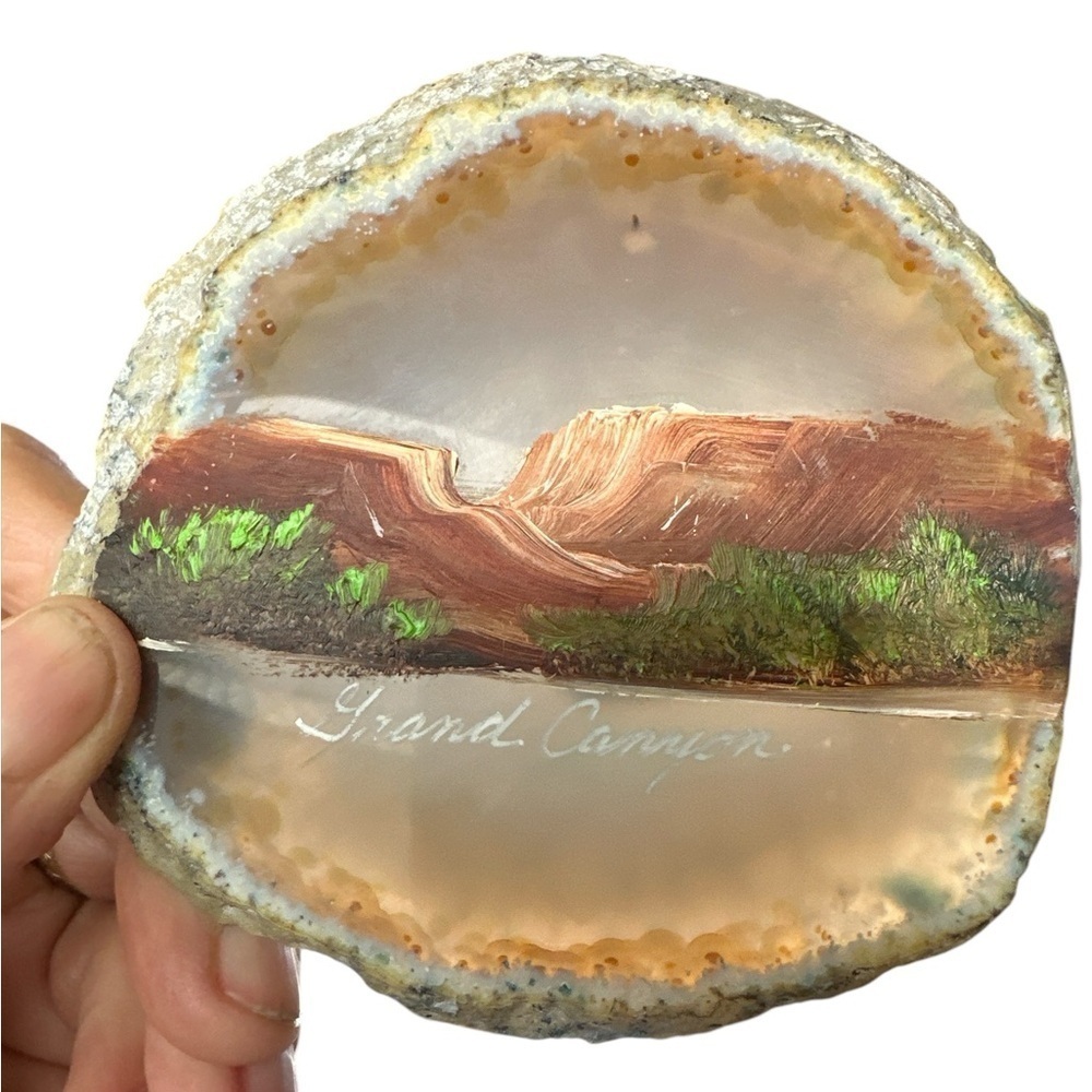 Polished Agate Quartz Slice Crystal Grand Canyon